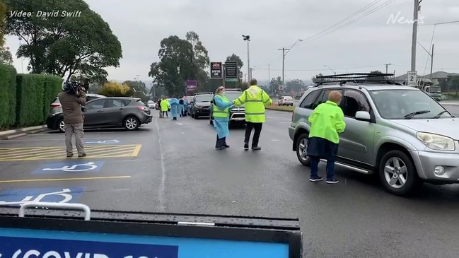 COVID-19 pop-up testing clinic in Casula