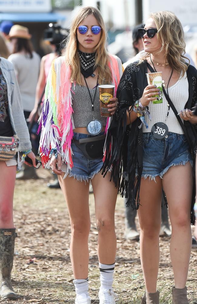 Suki Waterhouse attends the 2015 Glastonbury Music Festival. Picture: Getty