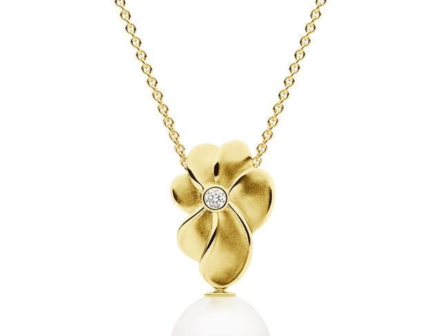 SUNDAY MAIL CHRISTMAS GIFT GUIDE -  Kailis Jewellery Bloom Pendant Yellow Gold $3,600.00 kailisjewellery.com.au