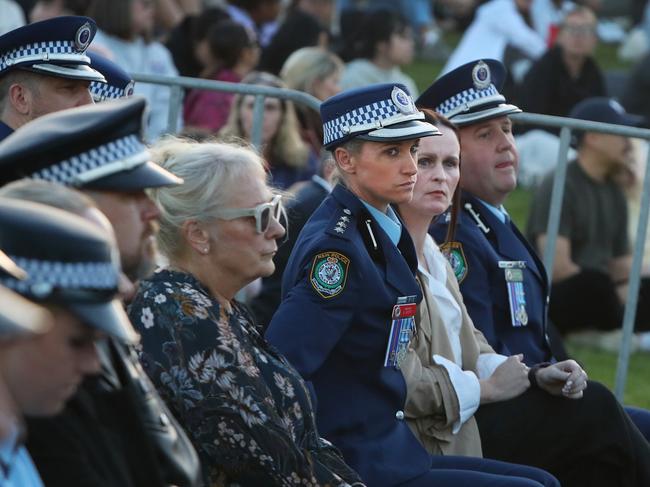 Inspector Scott at a Candlelight Vigil for Bondi Junction victims at Bondi Beach. Picture: Damian Shaw. Picture: Getty Images