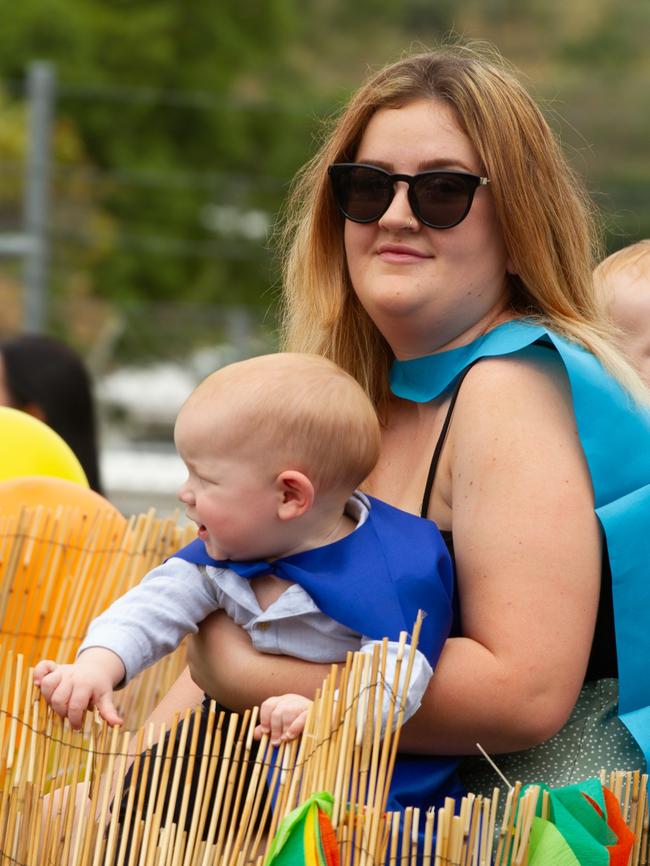 Mum and bub at the 2023 Gayndah Orange Festival.