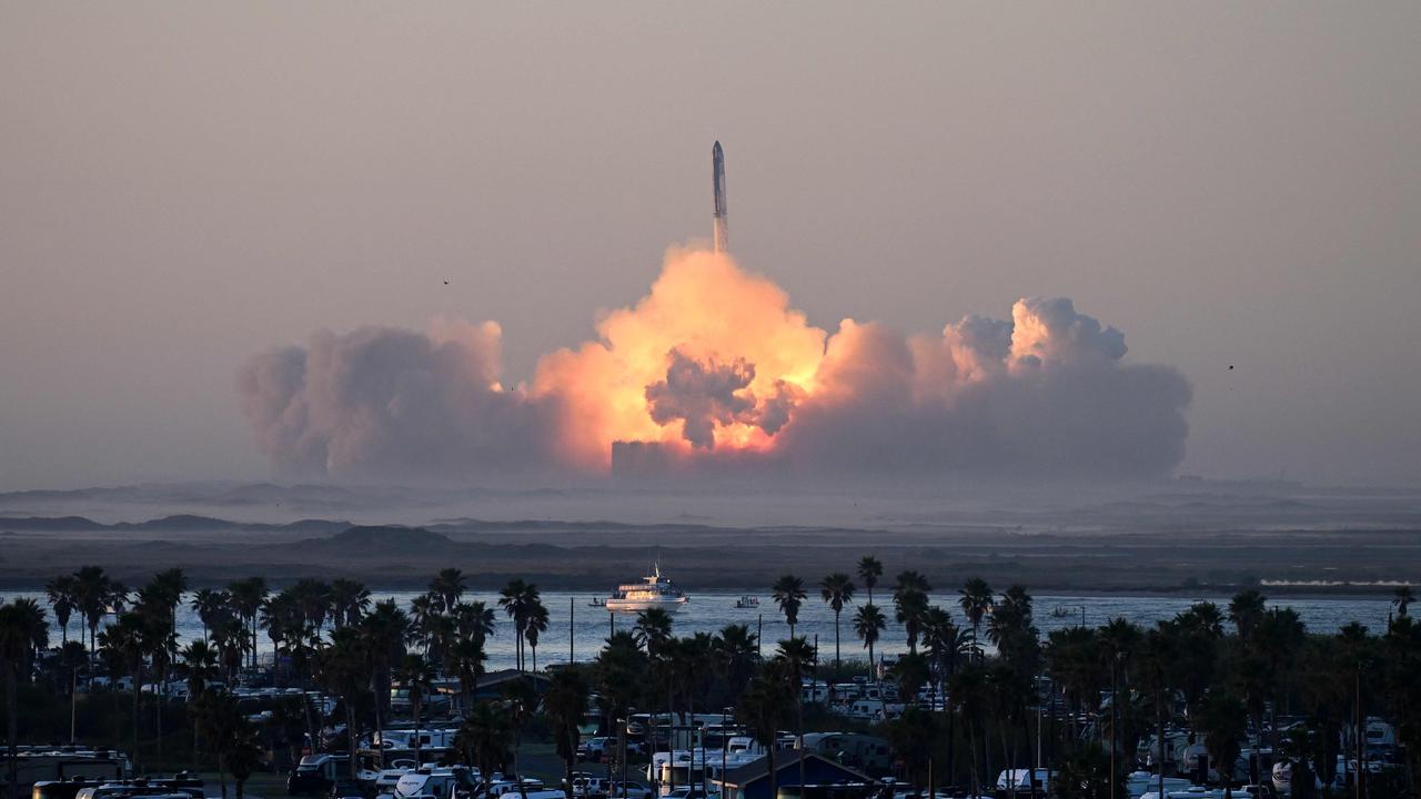 SpaceX's Starship rocket made it to space before exploding. Picture: Timothy A Clary/AFP