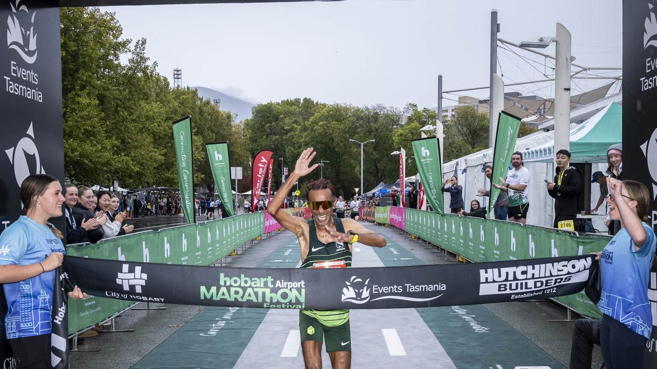 HOBART AIRPORT MARATHON 2024 Wayne Spies. Picture: Caroline Tan