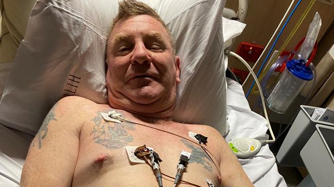 Coomera resident Pat Reynolds, who was put on hospital bypass, as he had a heart attack.