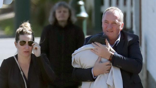 Barnaby Joyce and Vikki Campion with son Sebastian. Picture: Diimex