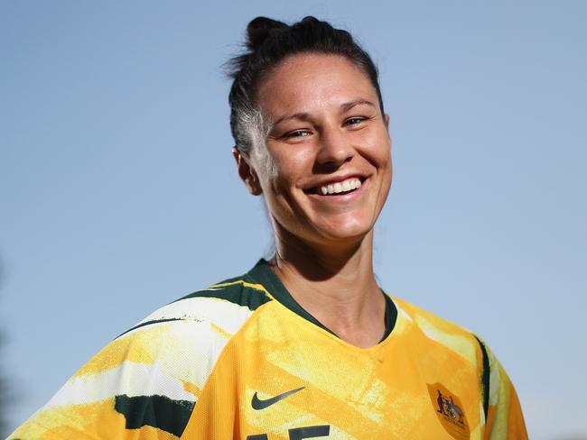 **EMBARGOED UNTIL 04 FEBRUARY 2020** DO NOT USE** **Pics not to be used without Tim Morrissey permission** Emily Gielnik of the Matildas poses for a portrait ahead of their Olympic qualifying matches in Sydney, at Double Bay. Picture: Brett Costello