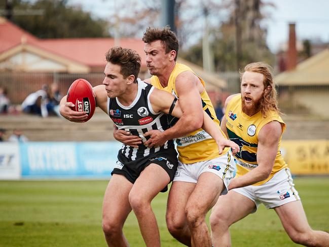 Boyd Woodcock averaged a goal a game in the SANFL this past season. Picture: Matt Turner