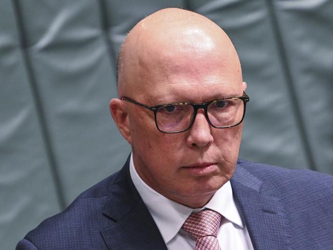 CANBERRA, AUSTRALIA, NewsWire Photos. FEBRUARY 13, 2024: Leader of the Opposition Peter Dutton during Question Time at Parliament House in Canberra. Picture: NCA NewsWire / Martin Ollman