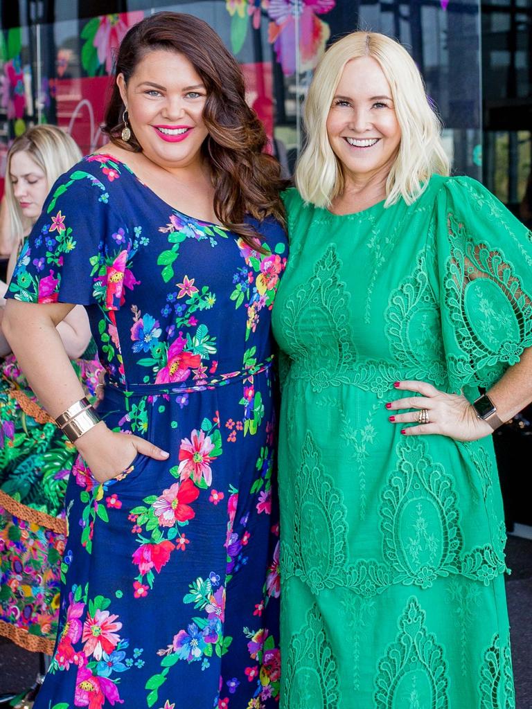 Stace McGregs and Nikki Parkinson at the launch of Deanne Mayocchi and Julie Tomaszewski's BLOOM Collection at Lumiere Events, Brisbane. Socials: Damien Anthony Rossi | Picture: Kate Luke Photography