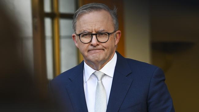 Anthony Albanese and his cabinet ministers are planning on playing a “supporting role” to Yes23’s voice campaign, but the Prime Minister will be prominent on the referendum hustings. Picture: NCA NewsWire / Martin Ollman