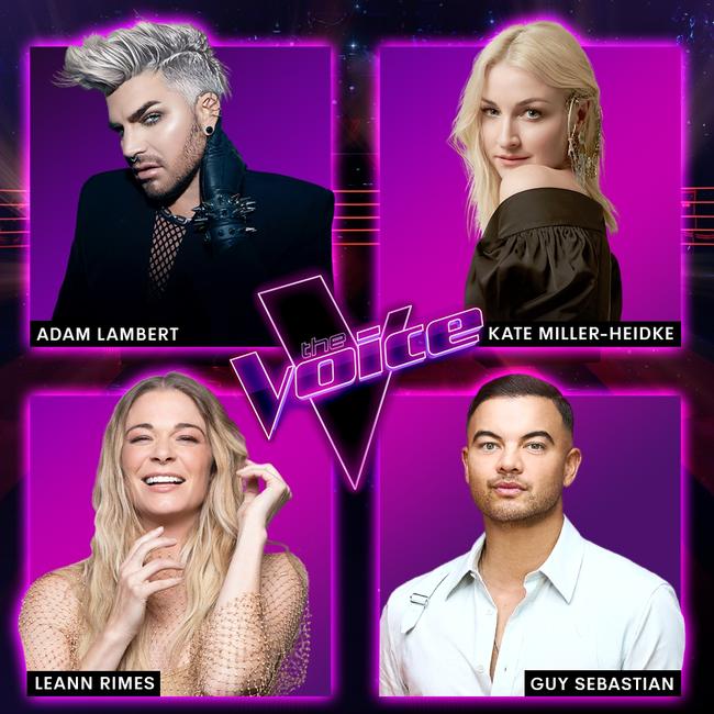 The Voice Australia coaches were confirmed by Channel 7 on Wednesday.