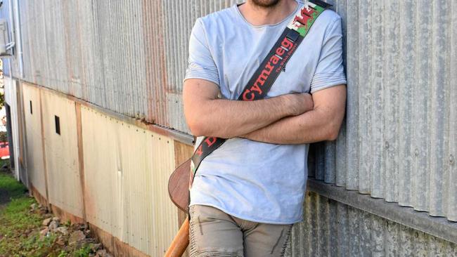 Ethan Roberts generally does the cover versions of favourite songs, while his alter ego, Aspy Jones does the original songs, as on his new album, Tantamount, produced with funding from the Queensland Government's Regional Arts Development Fund and Gympie Regional Council. Picture: Arthur Gorrie