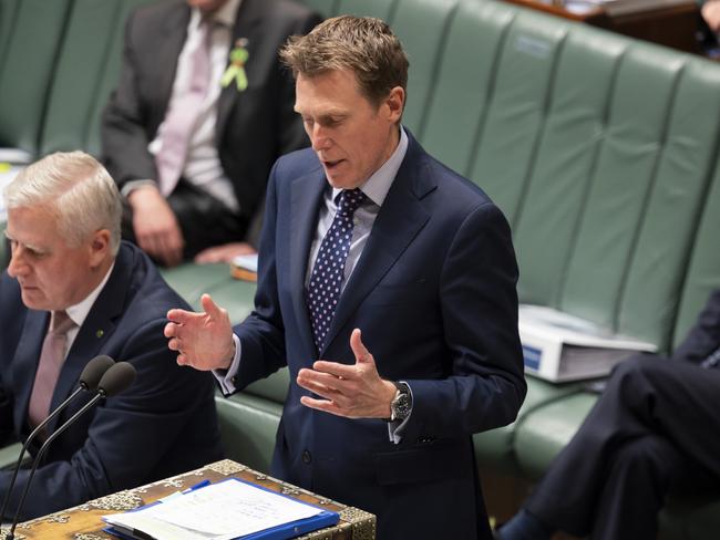 Minister for Industry, Science and Technology, Christian Porter has vehemently denied having sex with the woman at the centre of the allegations. Picture: NCA NewsWire / Martin Ollman