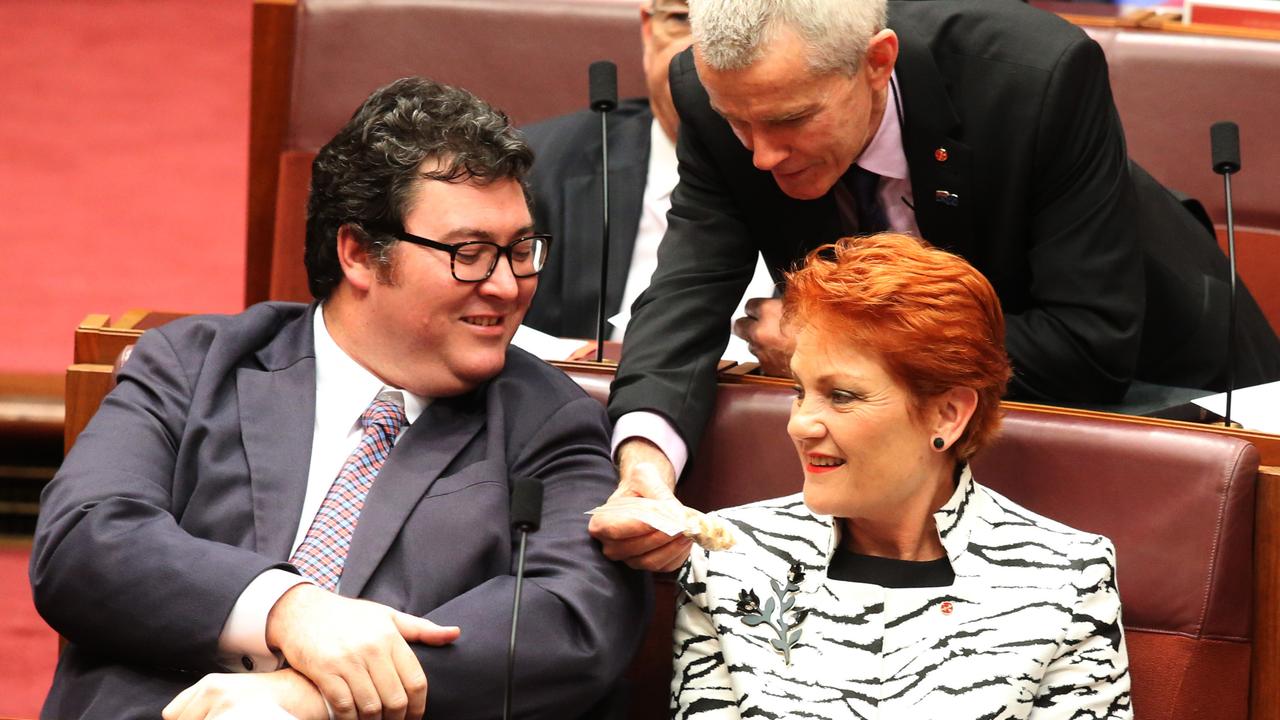 George Christensen has announced he will run as a candidate for Pauline Hanson’s One Nation at the 2022 Federal Election (pictured in parliament together in 2016). Picture Gary Ramage