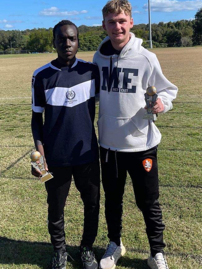 Isiah Quinn and Eremugo Debele of Marsden SHS. They were the respective Under 16 &amp; 19 players of championship.