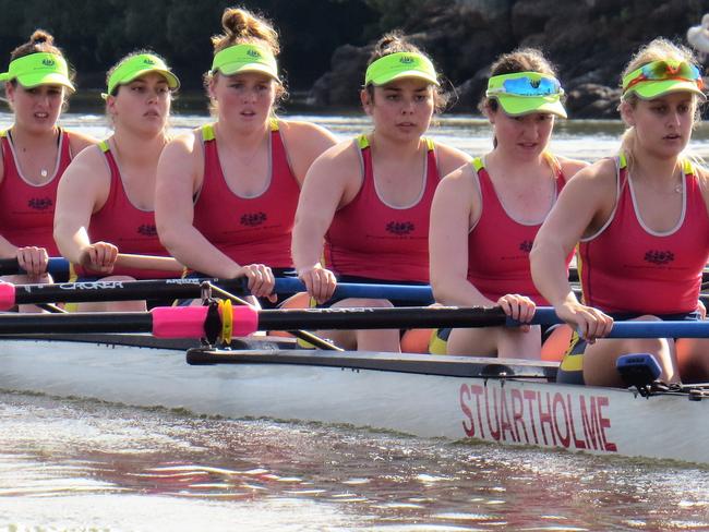 The Stuartholme School rowing First VIII