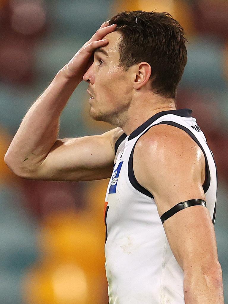 Jeremy Cameron during his final game for the Giants. Picture: Michael Klein