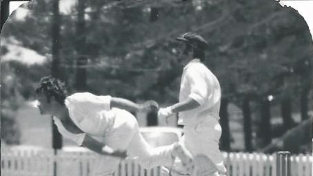 Greg Markwell in action in the Gold Coast cricket competition.