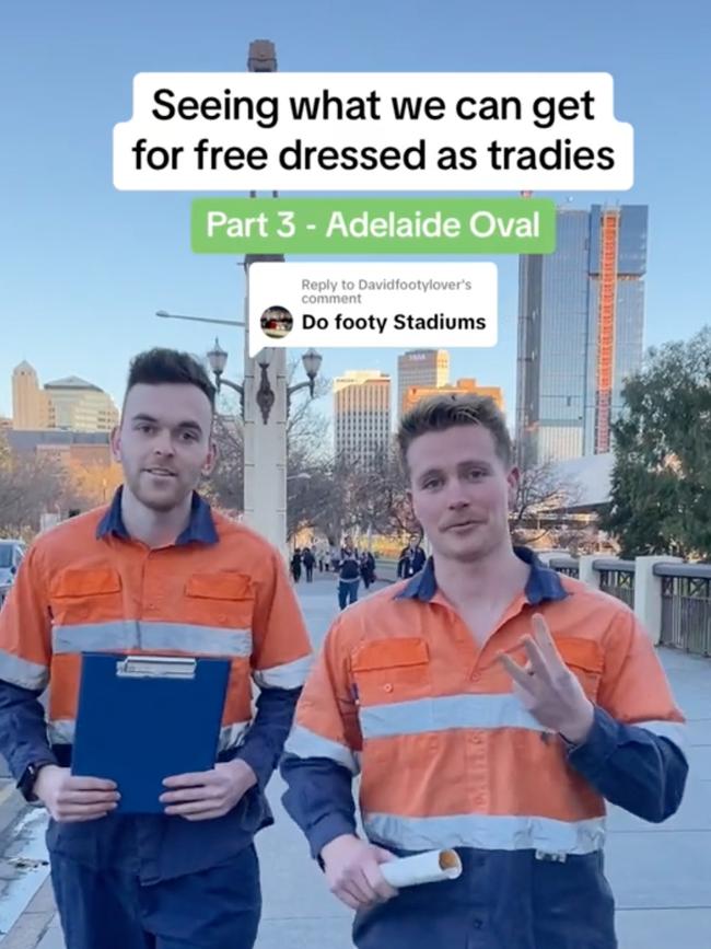 At an Adelaide Crows game: