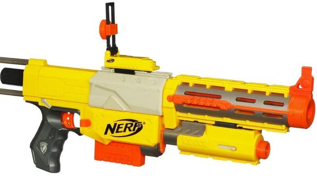 A toy Nerf gun similar to the “replica firearm” seized by police. Picture: Supplied