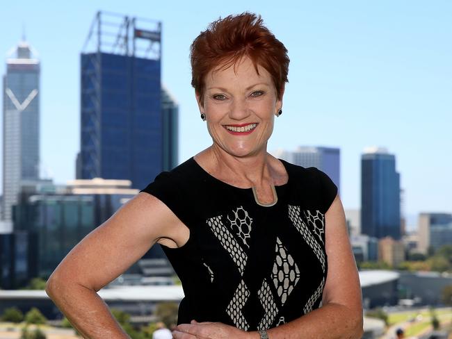 Support for Pauline Hanson is on the rise. Picture: Colin Murty