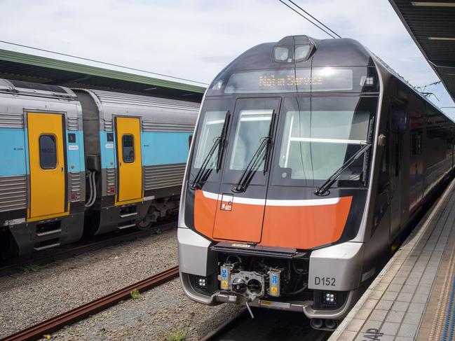 SYDNEY, AUSTRALIA - NewsWire Photos - DECEMBER 1, 2024:Transport Minister Jo Haylen and Chief Executive of Sydney Trains Matt Longland with with Deputy Secretary Transport For NSW, Camilla Drover launch the new Intercity Ã¢â¬ËMariyungÃ¢â¬â¢ train at Central Station.Picture: NewsWire / Simon Bullard.