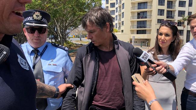 Paul Jukes is taken into custody. Picture: Peter Wallis