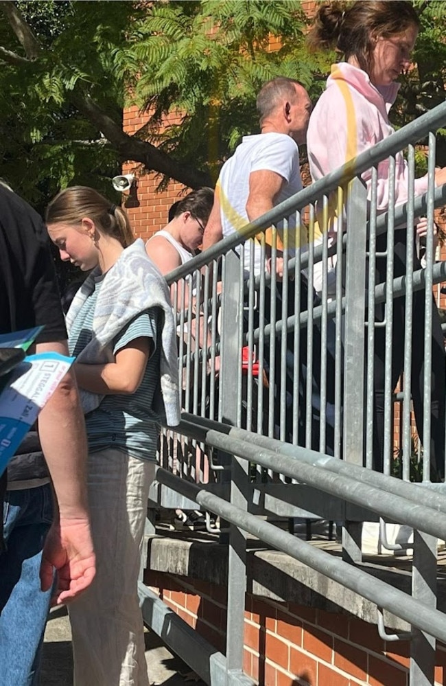 If you guessed Tony Abbott you’d be correct. The former PM has been spotted in line to vote at Seaforth Public School.