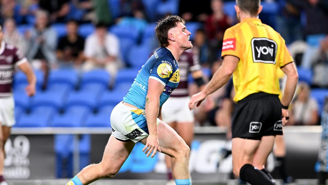 AJ Brimson is looking forward to playing with Kieran Foran, Picture: Bradley Kanaris/Getty Images