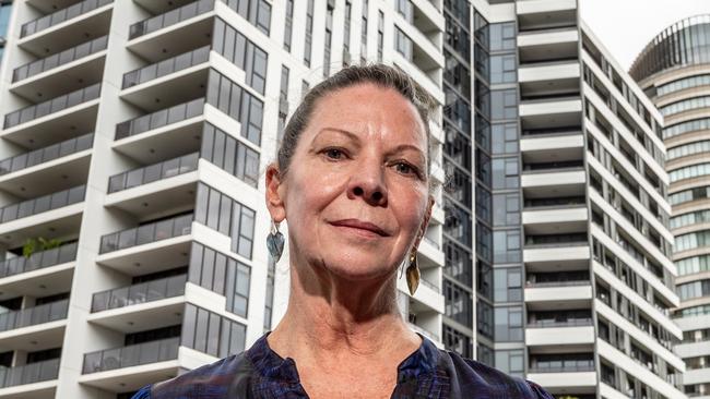 Allison Taylor at Sydney Olympic Park, where the light rail is vital. Picture: Monique Harmer