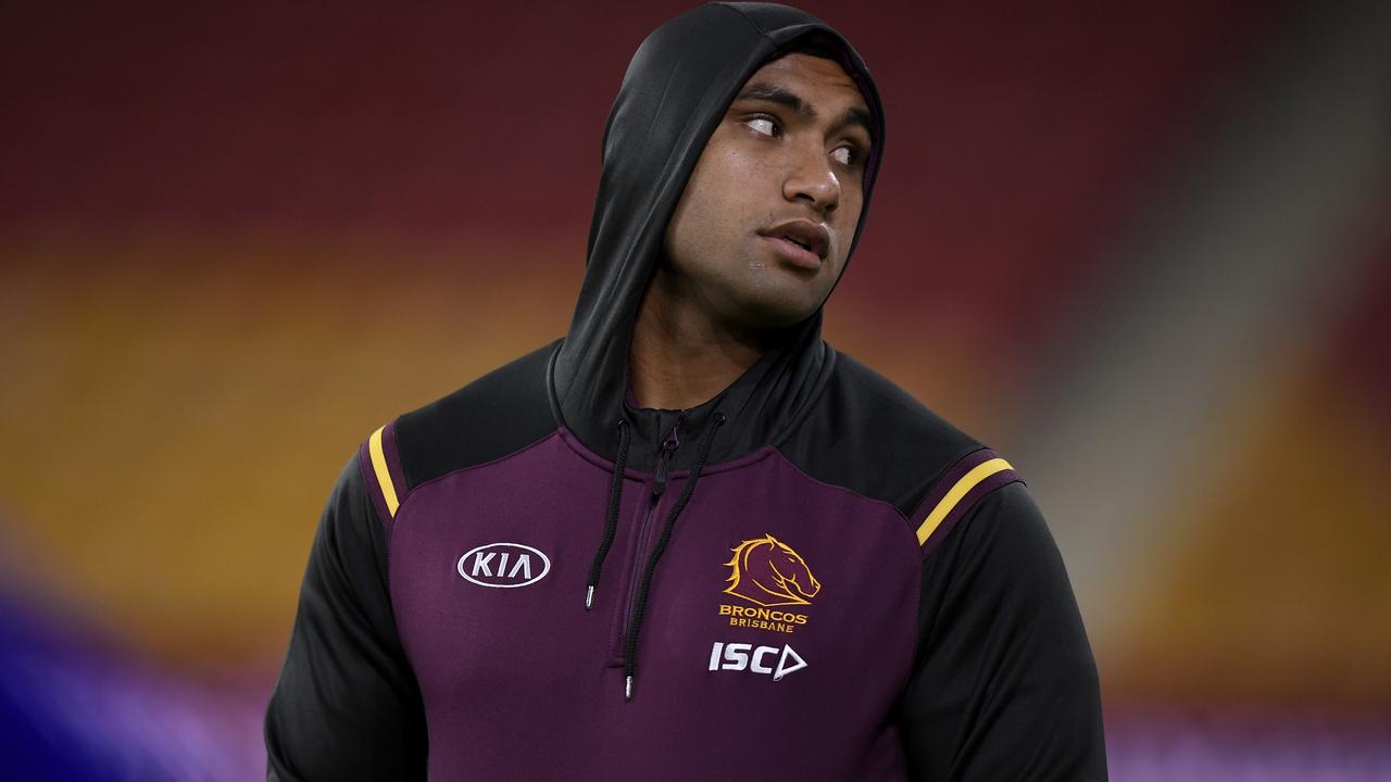 Tevita Pangai Jr fronted the Broncos board on Friday.