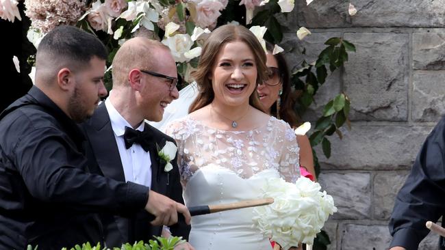 Paula and Nassib Thoumi got married at Our Lady Star of The Sea church in Watsons Bay.