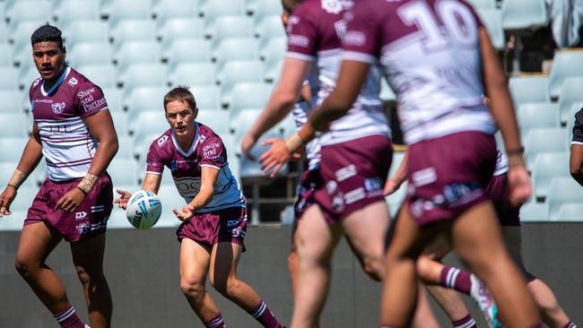 Jayden Seckold played for Manly in the 2023 Harold Matthews Cup. Picture: Thomas Lisson.