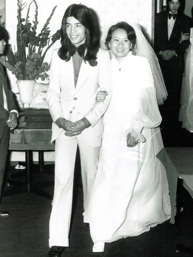 Les and Mulan on their wedding day in 1972. Picture: Supplied