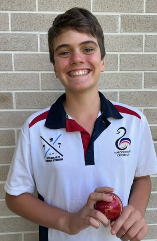 Maroochydore junior cricketer Tom Thurecht.