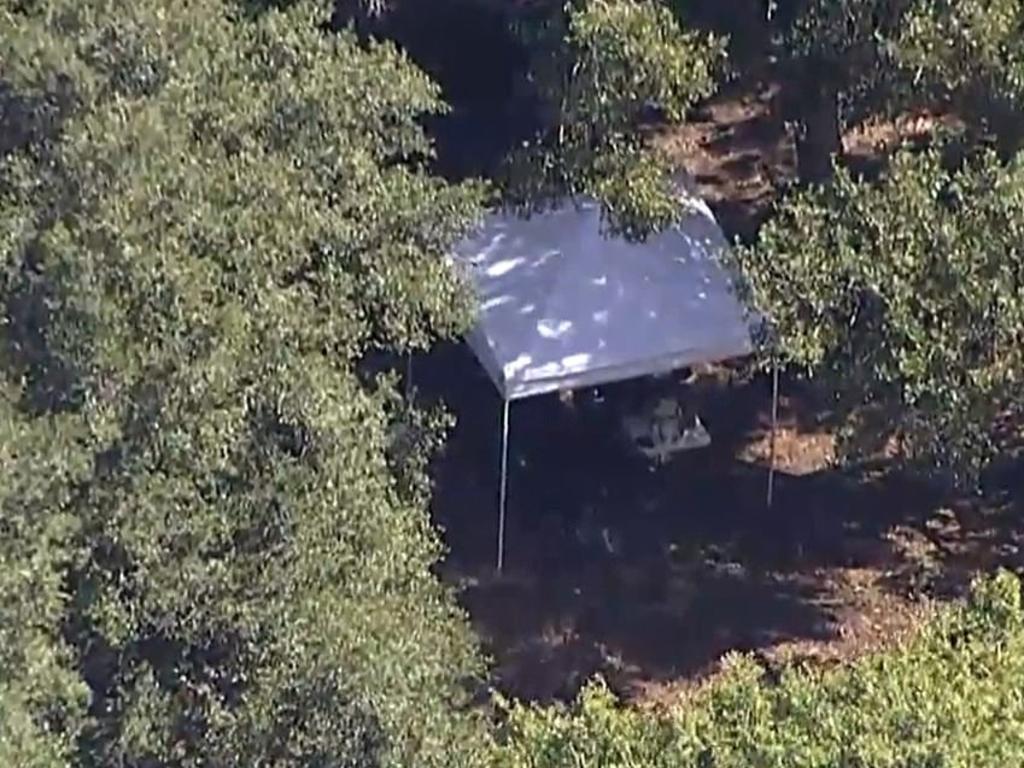 An evidence tent. Picture: Supplied