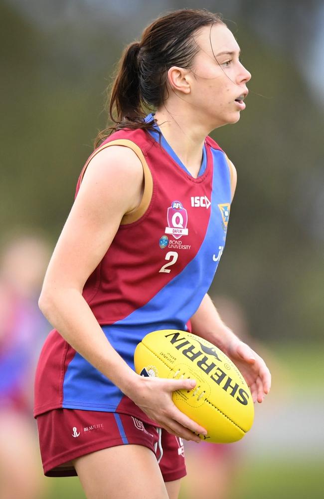 University of Queensland Red Lions QAFLW player Jane Childes in action. Picture: Highflyer Images.