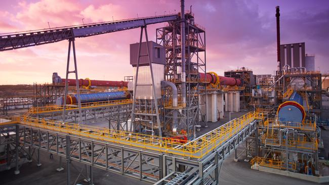 The Tianqi lithium hydroxide plant at Kwinana, south of Perth.