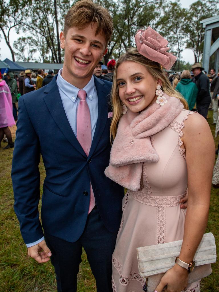 Remy Favier and Matt Weier at the 2022 Burrandowan Picnic Races. Picture: Dominic Elsome