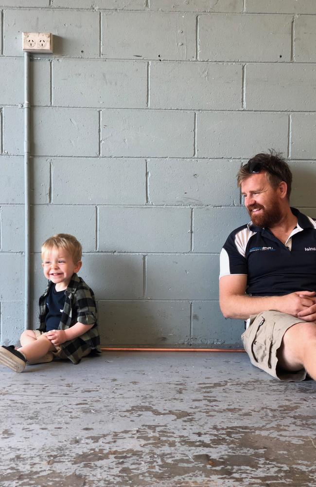 Daniel Weuffen and son Hunter, 3. Photo: Supplied.