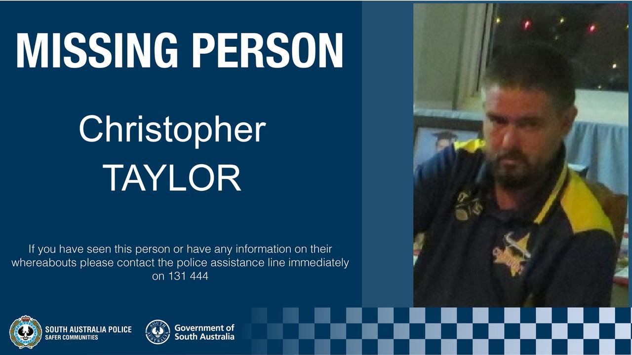 Emergency services are searching for missing Queensland man Christopher Taylor. Picture: Supplied SA Police