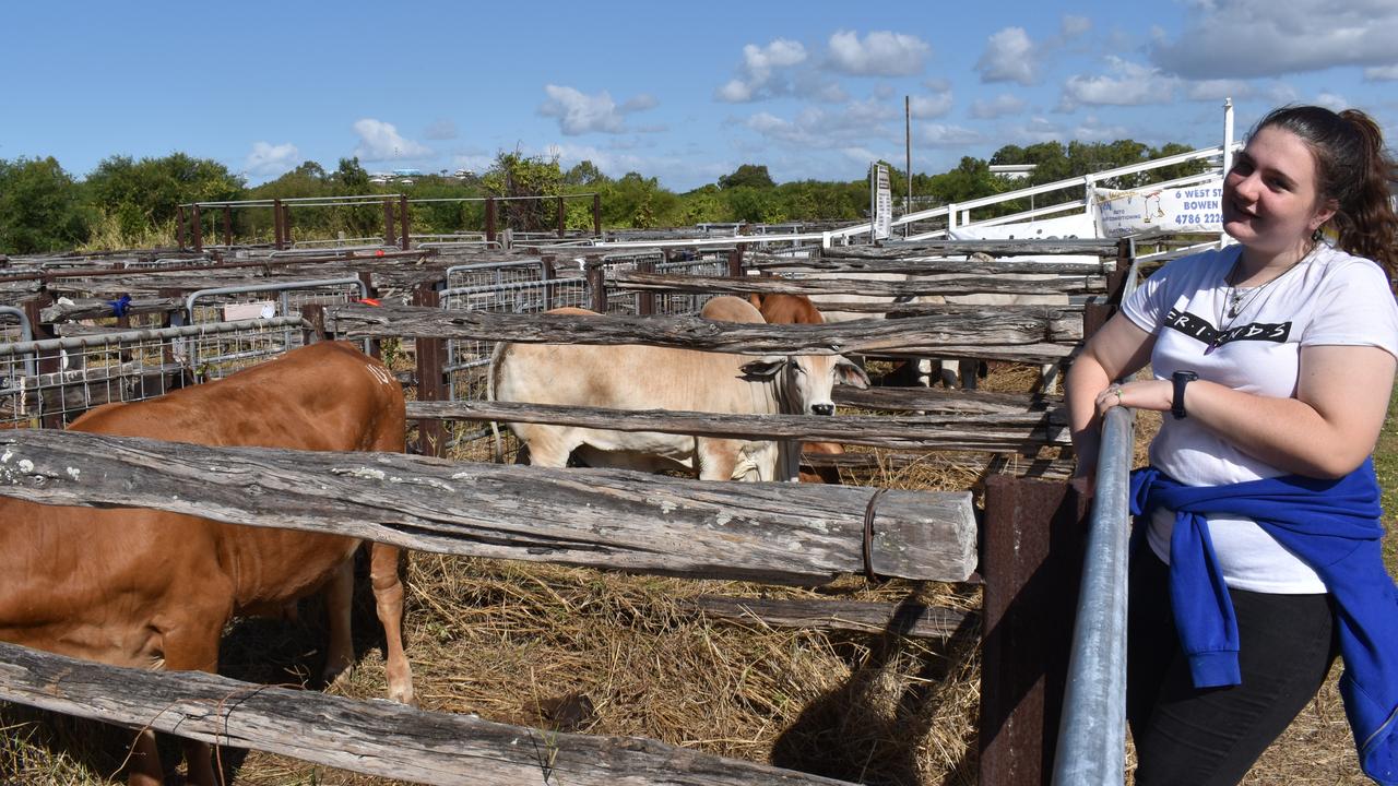 Jesselyn Hynard of Bowen admiring the cattle exhibits. Picture: Kirra Grimes