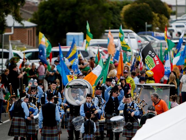 Irish county flags and live performances at Koroit Irish Festival from previous years. Picture: Supplied