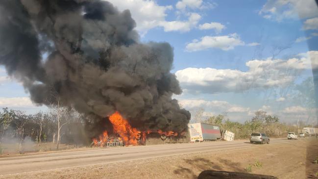 NT Police have confirmed six people were killed after a 4WD and road train crashed on the Stuart Highway.