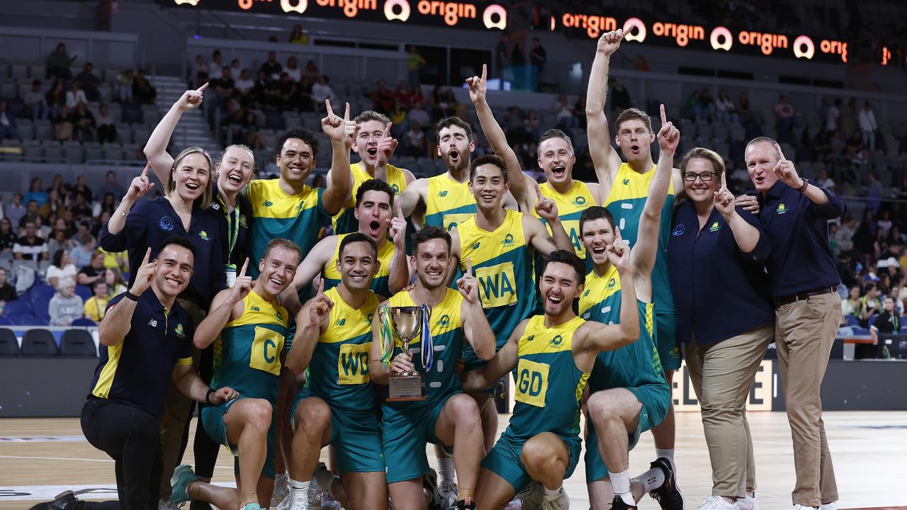 Australia have claimed the Mens Trans Tasman Cup match, surviving a late comeback to hold off New Zealand. Picture: Getty Images.