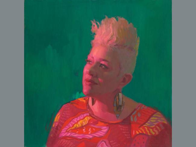 Katie Noonan by Jessica Ashton features singer/songwriter and one of Australia’s greatest ever vocalists Katie Noonan. Picture: Jessica Ashton, Archibald 2025, Photo: Art Gallery of New South Wales, Jenni Carter