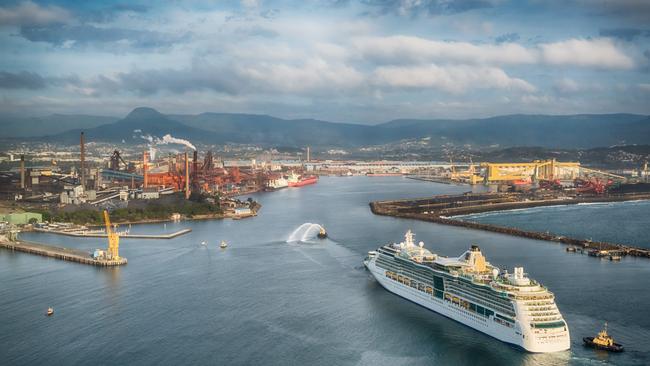 A cruise ship pulls into Port Kembla. Picture: Supplied