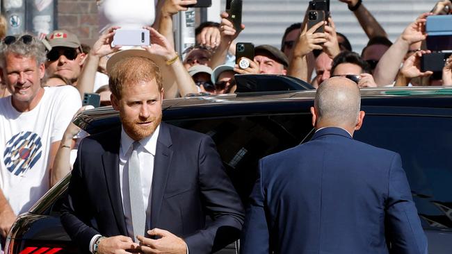 Britain's Prince Harry arrives at the City Hall of Dusseldorf, Germany. Picture: Odd ANDERSEN / AFP