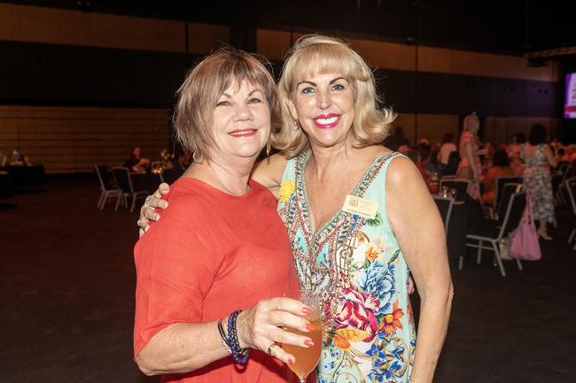 Cr Pauline Townsend and Jacquie Camilleri at the Zonta Club of Mackay Inc International Women's Day Luncheon at the MECC Sunday March 5 2023 Picture: Michaela Harlow