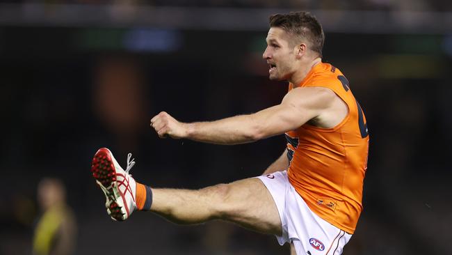 Jesse Hogan kicked four goals for the Giants. Picture: Michael Klein